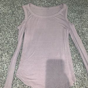 Open shoulder long sleeve